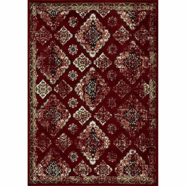 L-Baiet 5 x 7 ft. Sadie Traditional Rectangle Area Rug, Red MN600R57